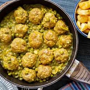 קציצות בקר עם אפונת גינה