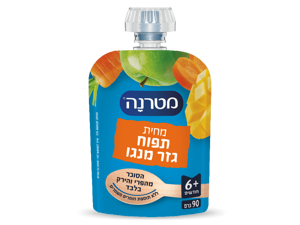 מחיות מטרנה באריזת סקוויז בטעם תפוח גזר ומנגו